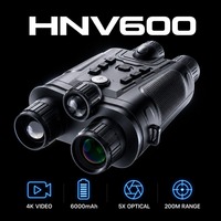 Jumelles de vision nocturne infrarouge avec écran de 3 pouces HNV600, caméra de vision nocturne numérique 4K, observation des animaux
