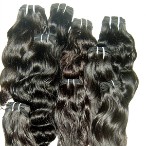 Extensiones de Cabello Humano Virgen 100% Remy Indio al por Mayor, Baratas, de Alta Calidad, Liso Yaki, Doble Trama, Tejido a Máquina, Permanente - Product Image 1