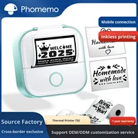 Imprimante thermique portable sans encre Phomemo T02 version anglaise pour imprimante domestique portable 53 mm CE FCC RoHS IC