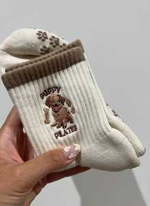 Tùy Chỉnh Silicone <span class=keywords><strong>Grip</strong></span> Cotton Crew <span class=keywords><strong>Grip</strong></span> Thể Thao Pilates Vớ Chống Trượt <span class=keywords><strong>Grip</strong></span> Vớ Pilates - Product Image 2