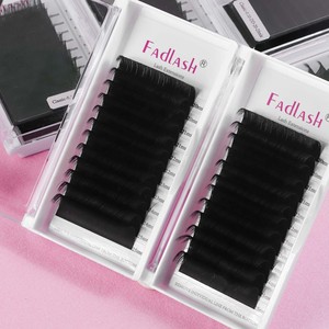 Fadlash Extensions de cils en faux vison noir mat Plateaux de volume Velour Silk Premium Velvet Dark Lash Extensions - Product Image 2