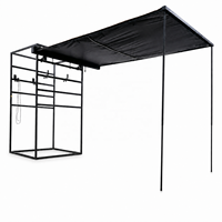 Auvent de voiture 90 degrés en vinyle enduit noir 420D, tube de 1,2 mm, 6 tailles, housse en aluminium 1000G, base en prunier, OEM 4x4 pour le camping