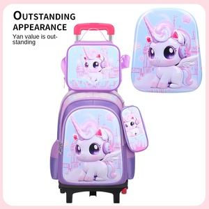 2026 nuevo conjunto de <span class=keywords><strong>mochila</strong></span> de tres piezas impermeable de dibujos animados para estudiantes de escuela primaria directo de fábrica con bolsas de almuerzo y bolígrafos para niños - Product Image 5