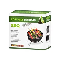 Barbecue portable pliable rond miniature léger en gros pour le camping et les pique-niques