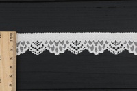 Dentelle élastique en nylon et soie de 2,5 cm, garniture en dentelle tricotée, accessoires de lingerie, tissu pour ourlet de jupe, vêtements faits main DIY, textile de maison