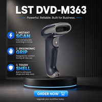 Lecteur de codes-barres QR USB 2D avec LED blanche à lecture automatique pour le commerce de détail, les points de vente, les bibliothèques, les supermarchés, les entrepôts médicaux et la gestion des stocks