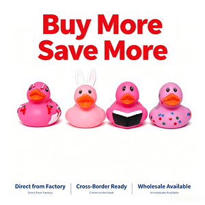 Pato de Goma Flotante Rosa Exclusivo Transfronterizo para Niños, Juguete Cognitivo para Baño, Regalo Interactivo Divertido para Fiestas de Bebés - Product Image 4