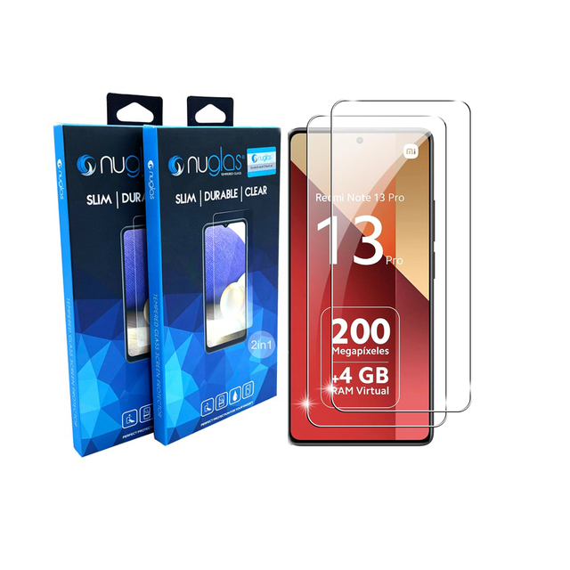 High Clear Bubble Free Anti Fingerprint 9H Tempered Glasses Cell Phone Screen Protector for Redmi Note 13 13 Pro 2pack