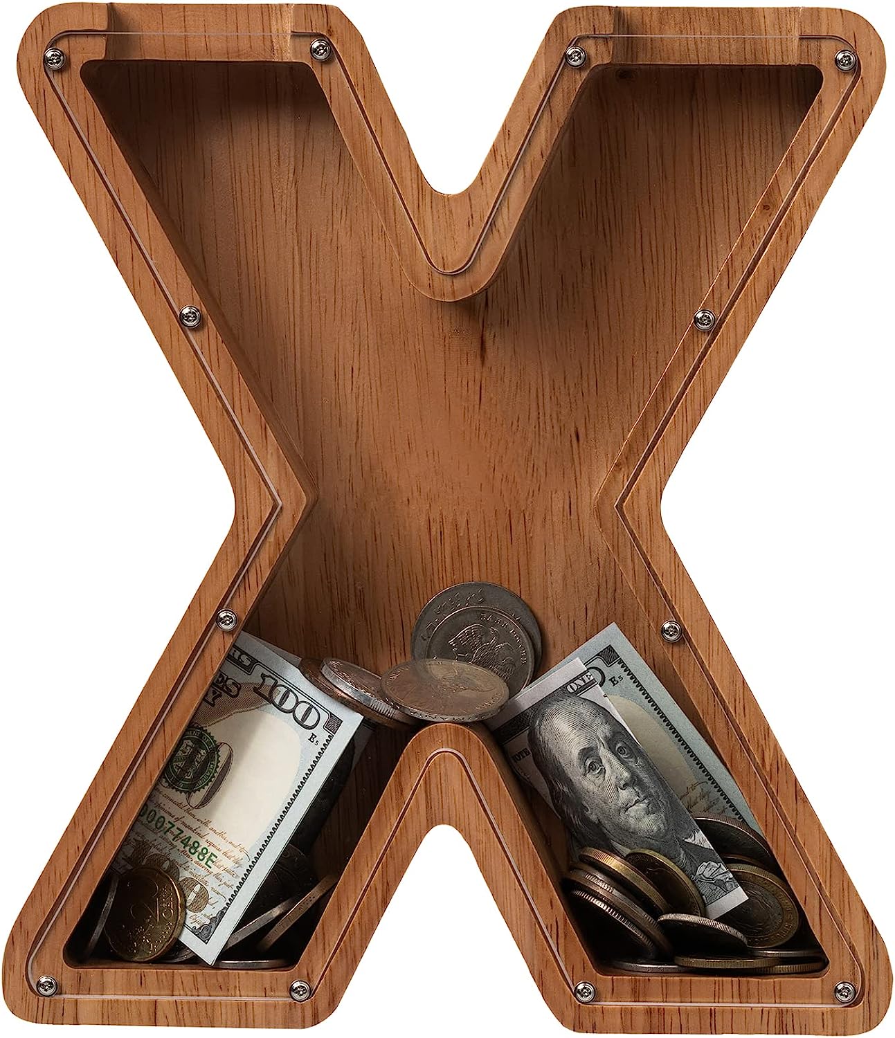 Деревянная копилка с 26 буквами