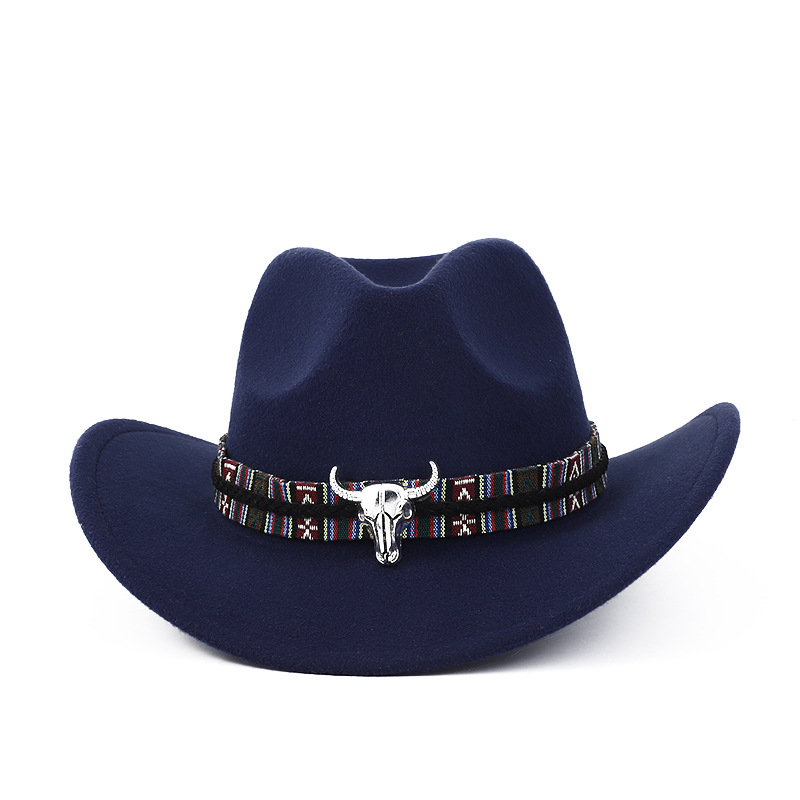 Navy blue ethnic style cattle head