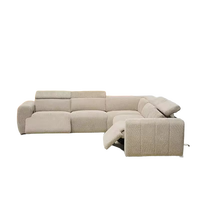 Canapé inclinable électrique intelligent de luxe extensible en forme de L personnalisé en tissu Beige chaise inclinable canapé mobilier de salon