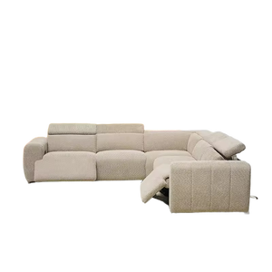 Sofá reclinable de tela inteligente eléctrico de lujo extensible seccional en forma de L personalizado, silla reclinable Beige, sofá, muebles de sala de estar - Product Image 3