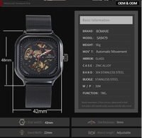 Montre Seiko pour homme en acier inoxydable, nouvelle mode 2022, logo personnalisé japonais, étanche, boîtier carré, style business, aiguilles noires