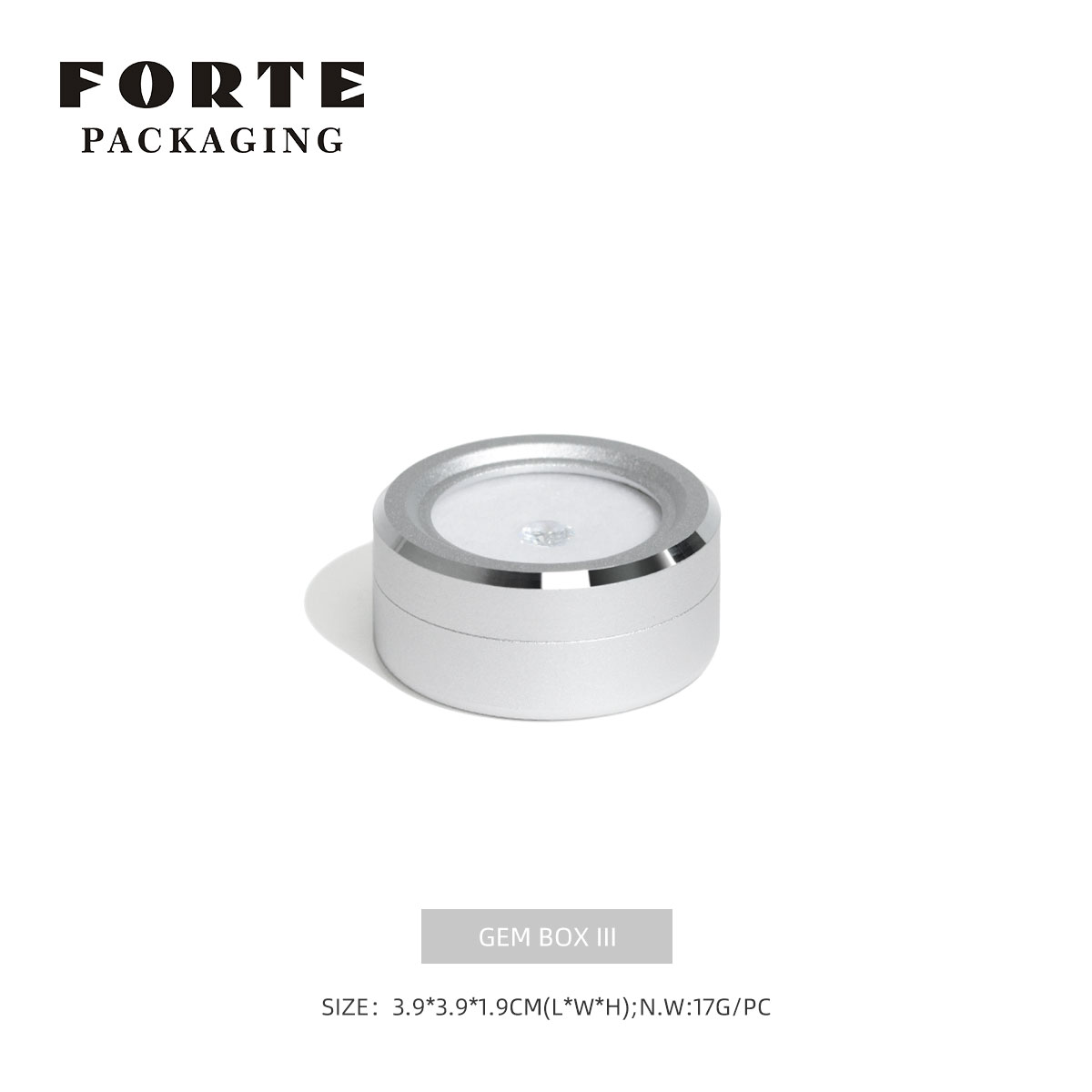 Boîte à bijoux ronde en argent