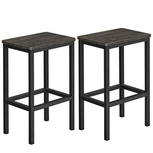 Sillas de cocina de madera de metal industrial Taburete de bar moderno <span class=keywords><strong>Taburetes</strong></span> de Bar de cocina con reposapiés - Product Image 1