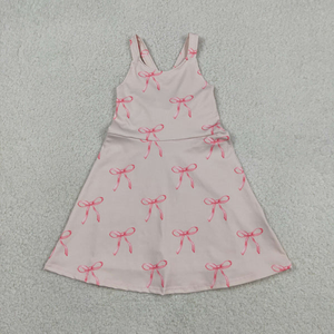 Vestido Deportivo de Yoga para Niñas, Pantalones Cortos de Yoga con Lazos para Bebés y Niñas, Vestido hasta la Rodilla - Product Image 1