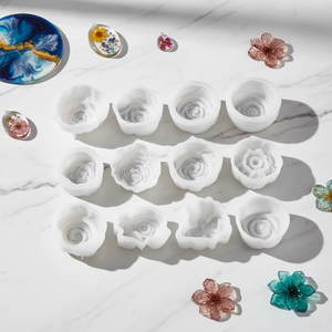 <span class=keywords><strong>Moule</strong></span> en silicone 3D DIY pour roses en résine époxy, bougies d'aromathérapie, moules en résine pour roses en gros pour artisanat - Product Image 6