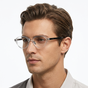Gafas Vintage RTS con Protección Anti-Luz Azul, Montura Completa de Acetato Hecha a Mano de Alta Calidad, Bisagras de Resorte, Lentes AC, Unisex, en Tendencia - Product Image 4