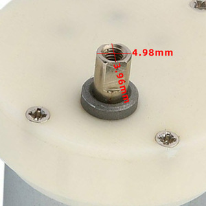 Moteur à courant continu 12V 3 tr/min 42 mm à montage sur bride, aimant permanent, à balais, entièrement fermé, blanc - Product Image 3