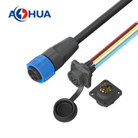 AOHUA 1 + 2 + 5Pin Prise électrique K25 8Pin Mâle Femelle Moulage par injection avec câble Faisceau de câbles d'éclairage IP68