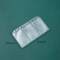 Pochette de rangement Ziplock en PVC givré taille A5, 6 trous, multi-poches pour classeur de documents, portefeuille, classeur à anneaux A4, organisateur de documents