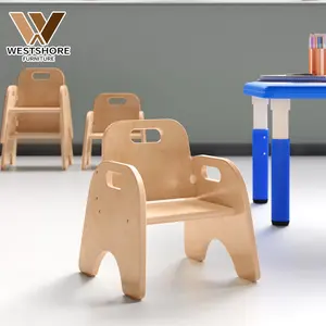 Novos Designs Baby Toddler Chair Cadeira De Madeira Para Creche Ou Preschool Classroom Furniture OEM Design Personalizado Handmade