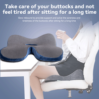 Coussin orthopédique pour le coccyx, soulagement de la douleur, mousse à mémoire de forme, confort, soutien ergonomique avec base antidérapante pour la conduite