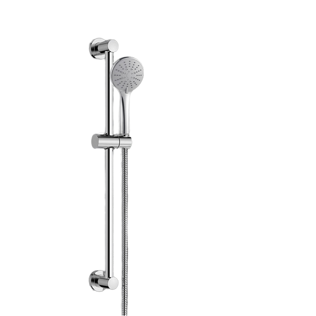 ZEPENG Modern Design Wall Mount Bathroom Shower Set ABS Plastic Chrome Shower Head Adjustable Bar Single 3-Year Warranty Easy