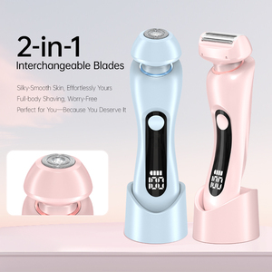 Rasoir électrique USB pour femmes, tondeuse à double tête, rasoir facial féminin, mini-tondeuse à cheveux en acier inoxydable - Product Image 6