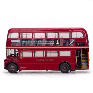 מתכת משלוח גלגלי דגם חדש שפותח diecast 1/18 routemaster אוטובוס צעצוע כלי רכב עבור מתנה