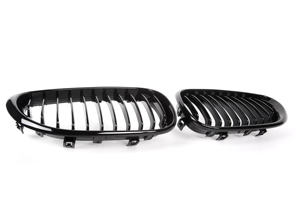 Grilles de pare-chocs avant ABS <span class=keywords><strong>noir</strong></span> brillant <span class=keywords><strong>E60</strong></span>, <span class=keywords><strong>calandre</strong></span> centrale en maille pour BMW série 5 <span class=keywords><strong>E60</strong></span> E61 2004-09 - Product Image 5