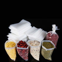 Sac de rangement en plastique à bouche plate LDPE transparent de haute qualité pochette debout avec emballage de stockage en PE de qualité d'impression offset