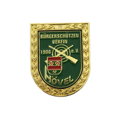 Épinglette personnalisée en émail dur de zinc, découpée et imprimée, style moderne et traditionnel, avec logo BSG Stahl Brandenburg 1950