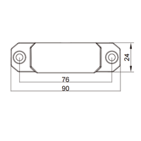 Feux de plaque d'immatriculation LED pour remorque E mark 24V pour bus caravane camion