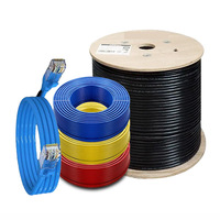 Jaringan Gigabit eksterior stabil cepat luar ruangan UTP/FTP/SFTP kucing 6A kabel CAT5E Cat6 100m 200m 305m
