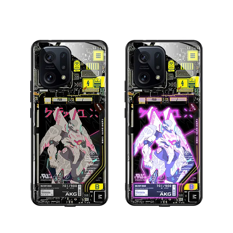 Patterned luminous mobile phone case for oPPO fine X5 Pro Reno7 6 5 pro Realme OnePlus smart light phone case