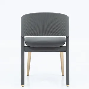 High Quality Popular Home Dining Room Chair Gold Stainless Steel Leather Upholstered High Back Leisure Chair For Hotel