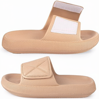 Sandales antidérapantes en EVA souple et respirant pour hommes, semelle plateforme épaisse de 4 cm, réglables, pour l'intérieur, antibactériennes