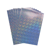 Autocollants hologrammes personnalisés étiquette découpée à l'emporte-pièce feuille double face vinyle étanche transparent jet d'encre logo A4 papier autocollant holographique