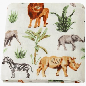 Couverture d'emmaillotage en mousseline de <span class=keywords><strong>coton</strong></span> et de bambou soyeux et doux <span class=keywords><strong>pas</strong></span> <span class=keywords><strong>cher</strong></span> 120*120 cm Serviette d'emmaillotage pour bébé - Product Image 1
