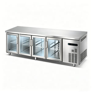 Plan de travail réfrigéré de qualité professionnelle avec porte vitrée et éclairage pour cuisine commerciale intensively utilisée et boucherie - Product Image 5