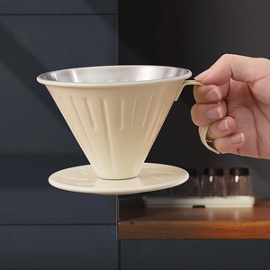 ที่กรองกาแฟแบบ Pour Over ทำจากสแตนเลส 304 พร้อมตัวกรองแบบถาวร ใช้ซ้ำได้ รูปทรงกรวย สำหรับครัว แคมป์ปิ้ง อุปกรณ์พกพา - Product Image 3