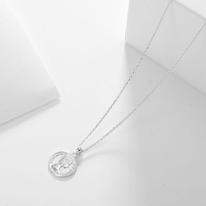 Collar de joyería transfronterizo europeo-americano con colgante de moneda de oro retro, estilo minimalista, a la moda, amuleto de la diosa de la suerte - Product Image 4