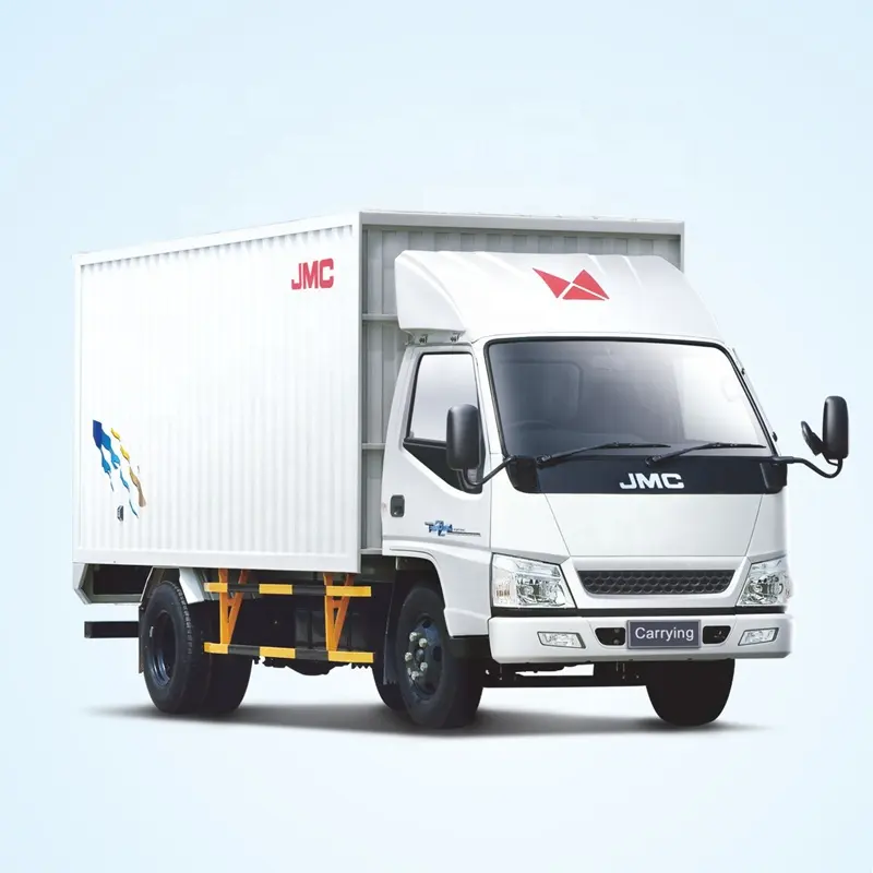 China JMC軽量貨物トラック4x2ボックスバン新しい/販売のための使用