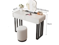 YOUTAI Nouvelle Arrivée Ensemble Coiffeuse Moderne de Luxe Blanc avec Miroir Lumineux pour Chambre à Coucher