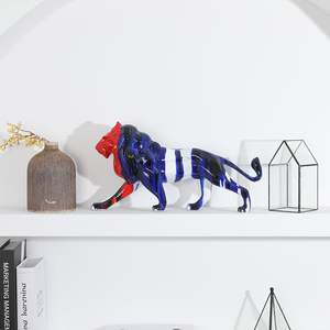 Personalizzato Vernice Colorata Scultura Animale Moderno Stile Semplice Leao Decoracao <span class=keywords><strong>Un</strong></span> Pezzo Resina Statua del Leone Per La Vendita - Product Image 5