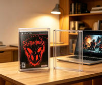 Boîte de rangement pour cartes de jeu en acrylique pour la protection, le stockage et l'affichage. Compatible avec PlayStation 3, PS3, PS4, PS5, XBOX ONE.
