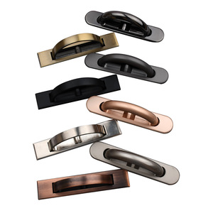 Zinc Alloy Concealed <b>Drawer</b> Handles Flat Modern Minimalist Easy Installation Furniture Hardware Accessory - Product Image 1