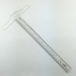 12 Inch 30 cm Junior T-Square 30cm T ruler Plastic Transparent T-Ruler for Drafting and General Layout Work