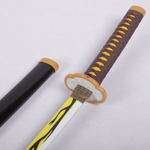 Alta calidad Yellow Blade Demon Slayer <span class=keywords><strong>Kaigaku</strong></span> Kidults juego de rol juguete Katana espadas para juego de Cosplay - Product Image 3